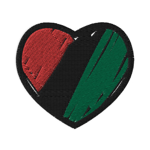 RBG Heart Embroidered patches
