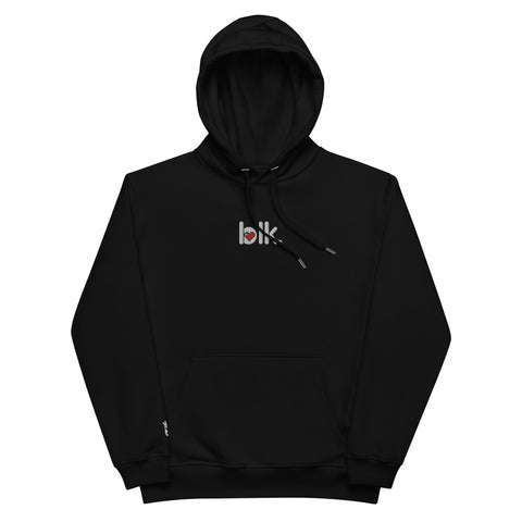 Blk 8 Bit Love Premium eco hoodie