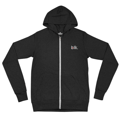 Blk 8 Bit Love Unisex zip hoodie